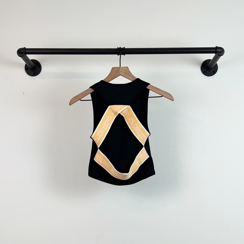 NWT Kappa Logo Tape Erina Open Back Cropped Tank Top - Picture 4 of 4